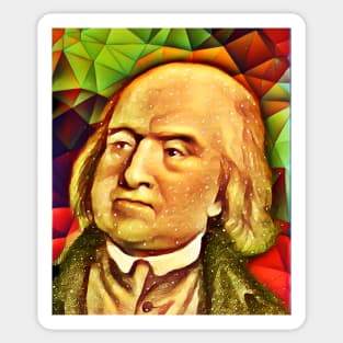 Jeremy Bentham Snow Portrait | Jeremy Bentham Artwork 15 Sticker